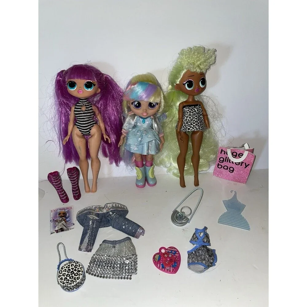 Doll Lot 2 LOL OMG Surprise Dolls Missing Hand 1 Cry Babies Jenna + Accessories